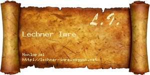 Lechner Imre névjegykártya